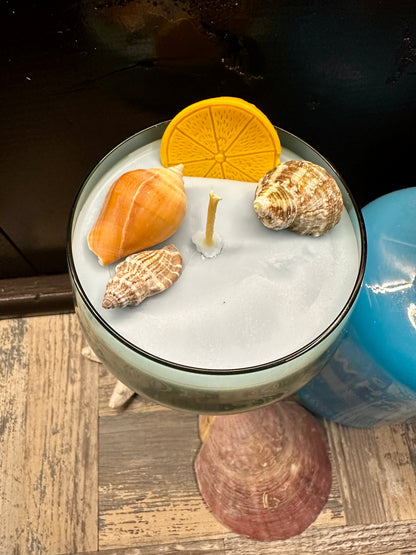 Blue Hawaiian Inspired Cocktail Candle