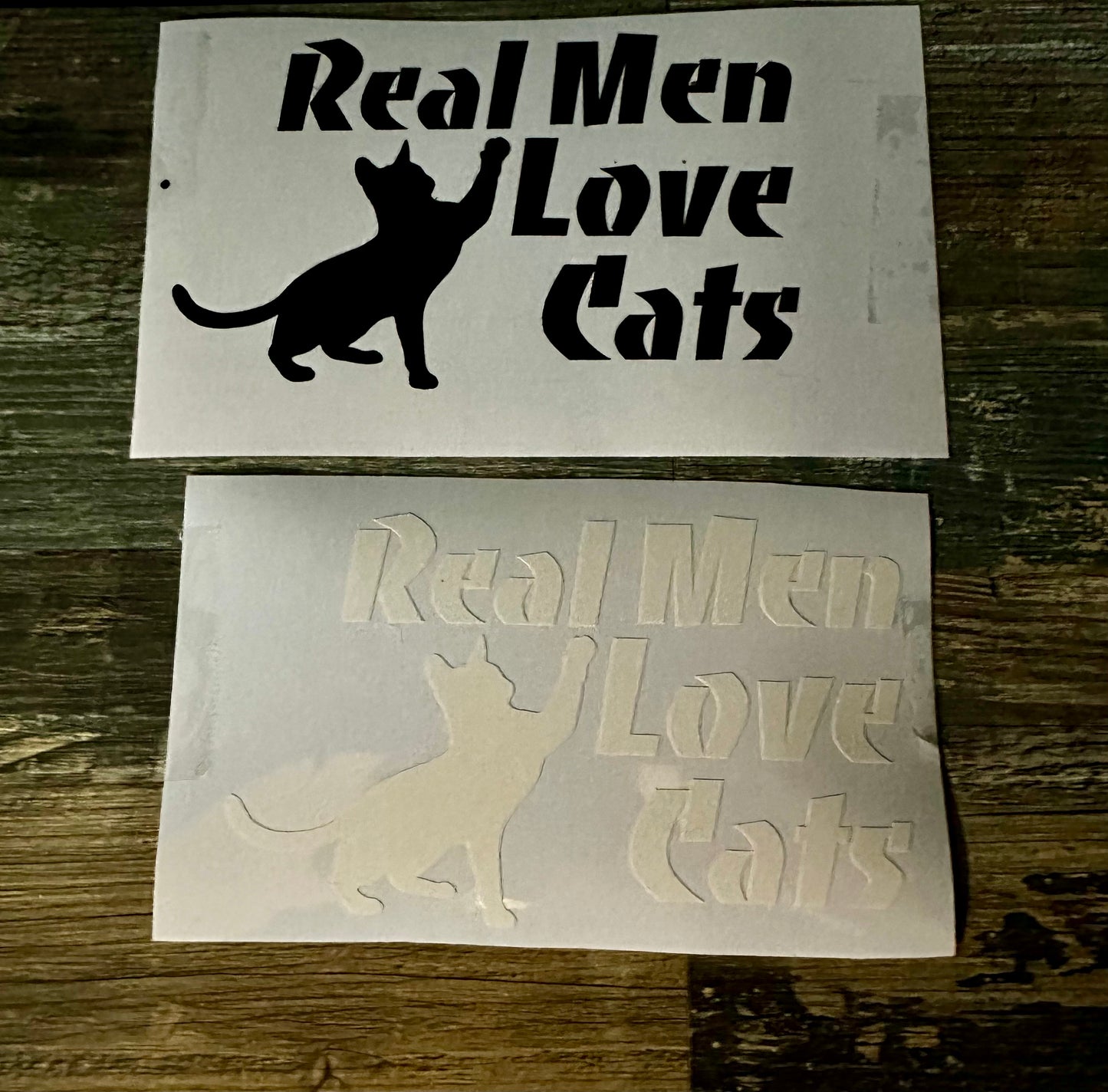 Real Men Love Cats Vinyl Sticker